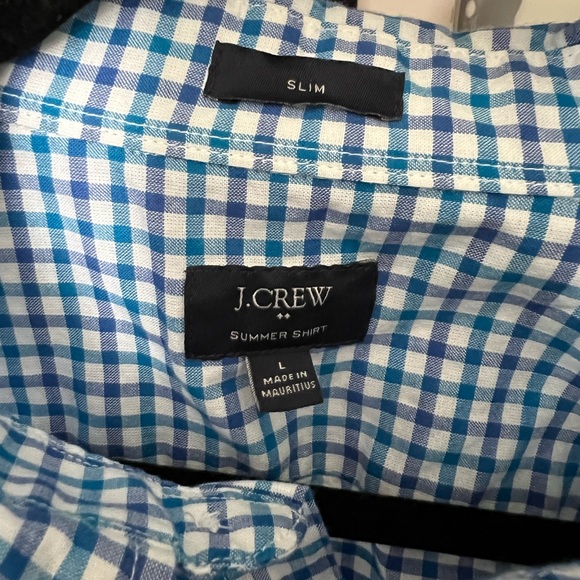 J Crew Summer Weight Plaid Button Down - Picture 2 of 3